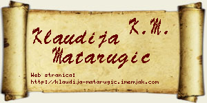 Klaudija Matarugić vizit kartica